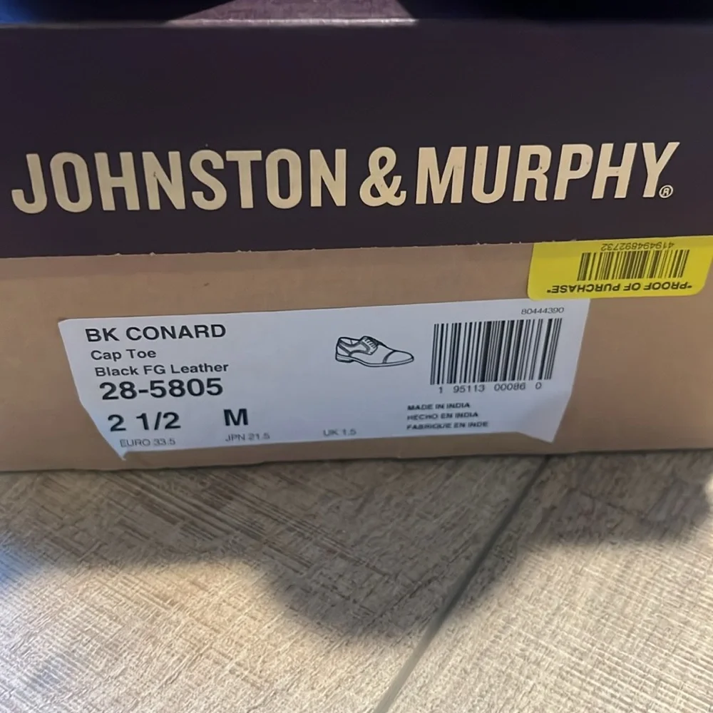 Johnston & Murphy little boy 2.5 leather shoes - Picture 6 of 7
